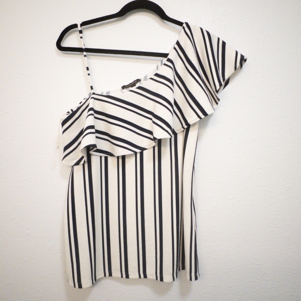 Banana republic off shoulder striped top